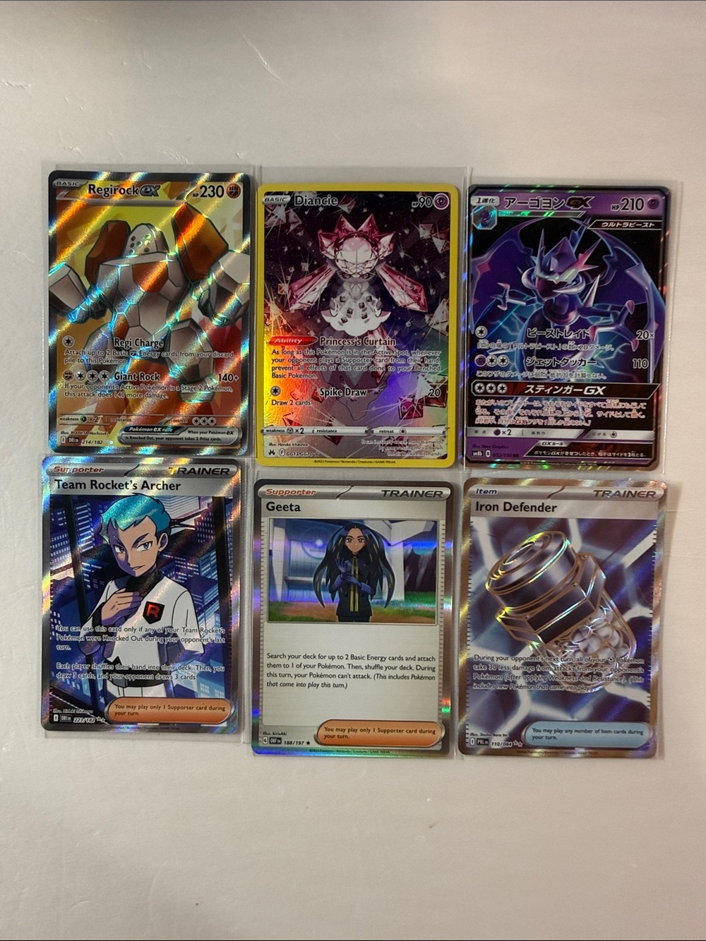 Pokemon Holo Card Set - Silver, Purple, Gold Accents